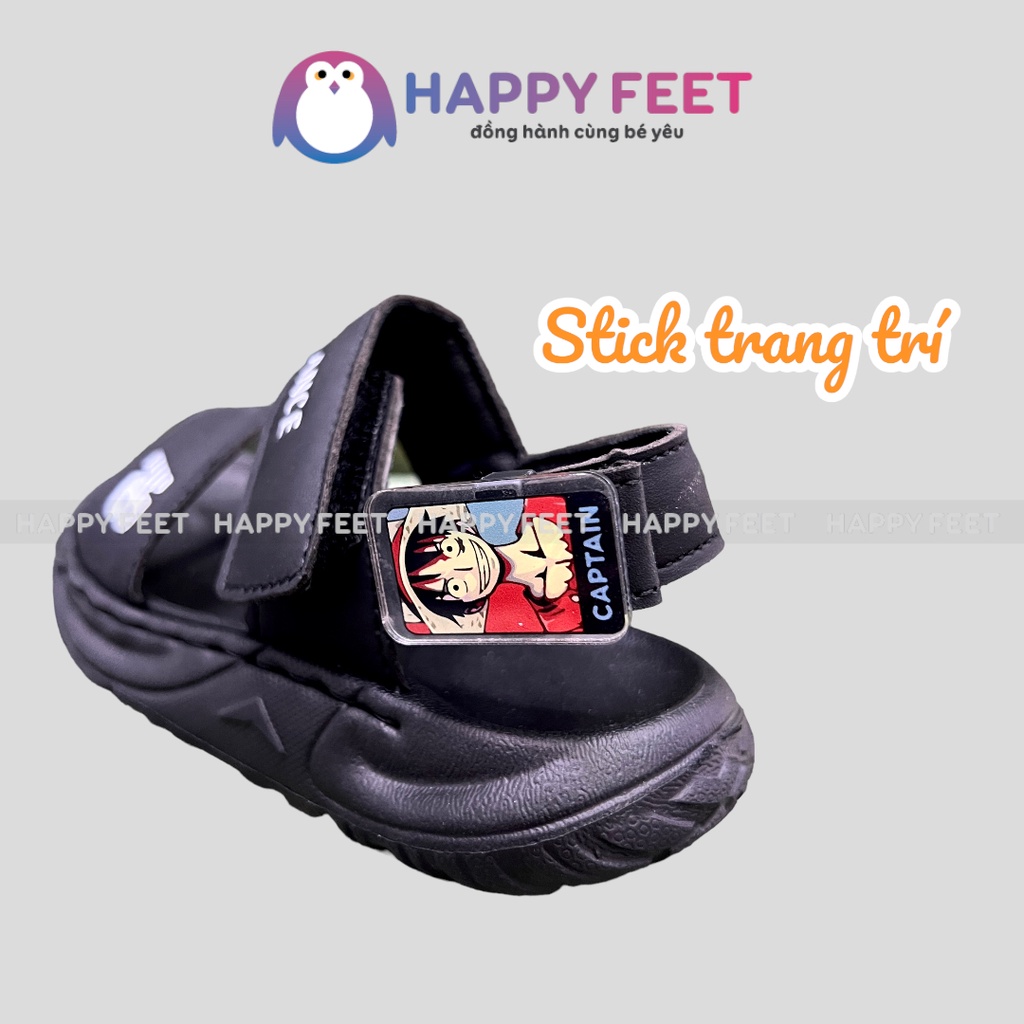 Dép quai hậu cho bé trai bé gá,i xăng đan siêu nhẹ chống trơn không thấm nước cho bé 2-10 tuổi - Happy Feet No612