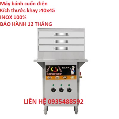 Tủ hấp bánh cuốn bánh mướt,khay làm bánh cuốn,khay hấp bánh cuốn, máy nấu bánh cuốn 4 tầng bằng inox,dùng điện