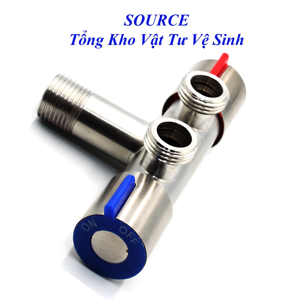 Vòi Nước Inox 304 2 Đầu Đóng Mở Riêng Biệt Siêu Tiện Lợi