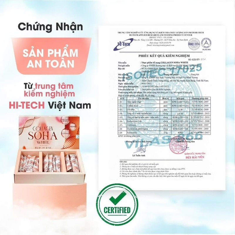 Collagen uống trắng da Soha White công nghệ Hàn mờ thâm sáng da