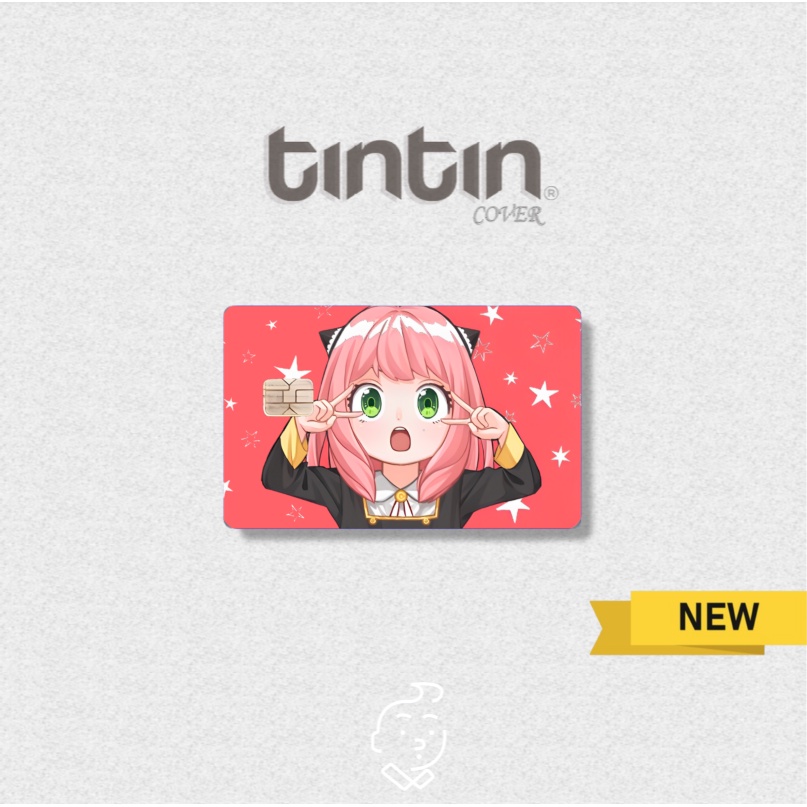 Anya Forger -Tem Dán Thẻ ATMSticker TinTin Trang Trí Thẻ Chống Xước, Nước