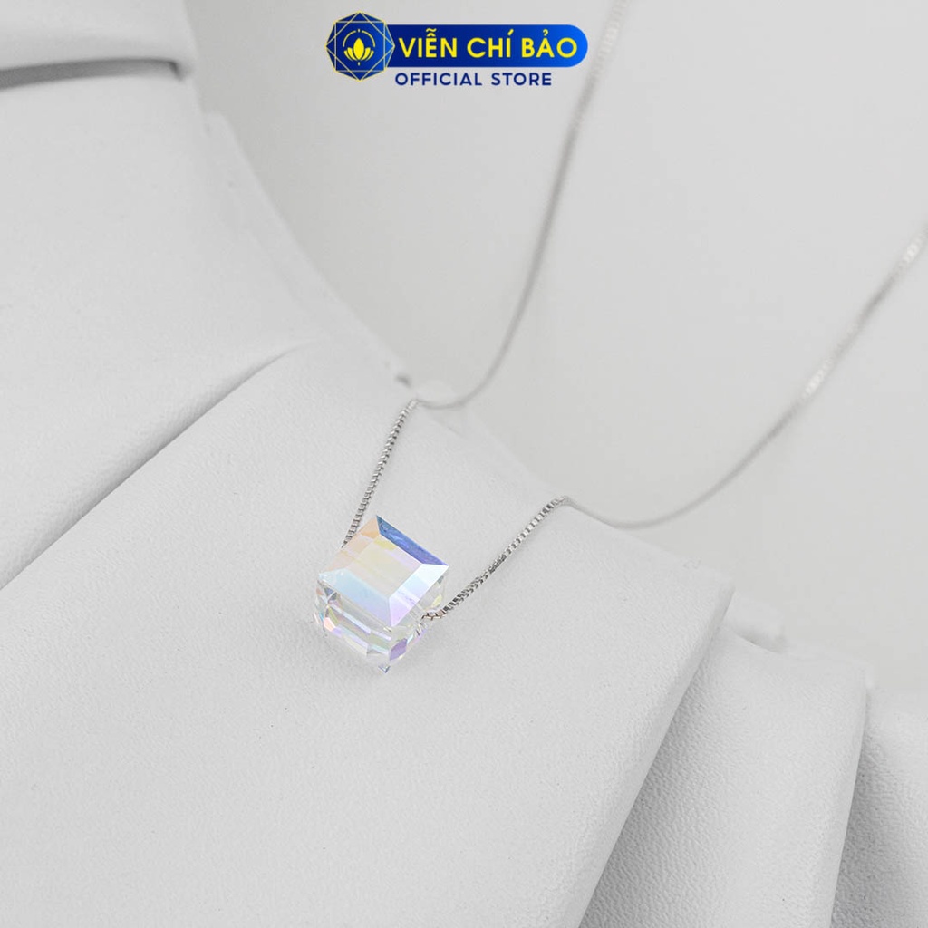 Dây chuyền bạc nữ mặt tinh thể chất liệu bạc 925 thời trang phụ kiện trang sức Viễn Chí Bảo D400126XB