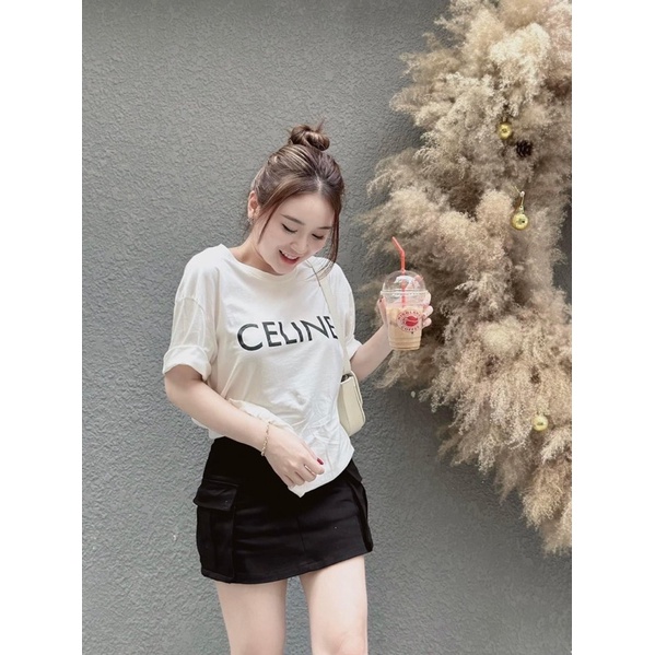 💋💋 SET ÁO THUN IN CHỮ KÈM CHÂN VÁY TÚI HỘP 60-90kg 💋 BIGSIZE RIN HEO