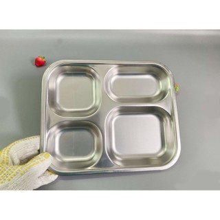 Khay cơm inox 4 ngăn giá siêu rẻ