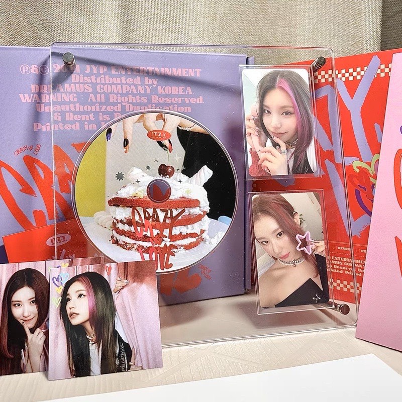 Khung ảnh Acrylic từ tính đựng đĩa Trưng Bày CD và photocard card bo góc idol KPOP thần tượng