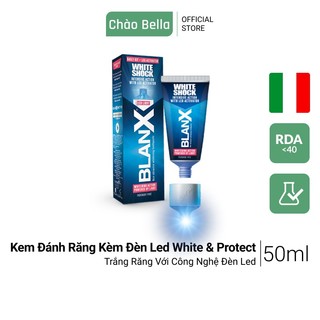 Kem Đánh Răng Kèm Đèn Led BLANX White & Protect Trắng Răng Tự Nhiên Bằng Công Nghệ Ánh Sáng Không Mài Mòn Men Răng 50ml
