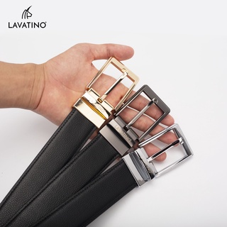 Thắt Lưng Nam Da Bò Cao Cấp Hàng Hiệu Lavatino Mặt Xoay Thiết Kế Khoá Kim MK03-16