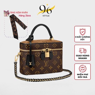 Túi Cốp Cặp Lồng Vuông LV Fullbox Vip Kèm 2 Hộp Nam Châm (Tặng Kèm Khăn)