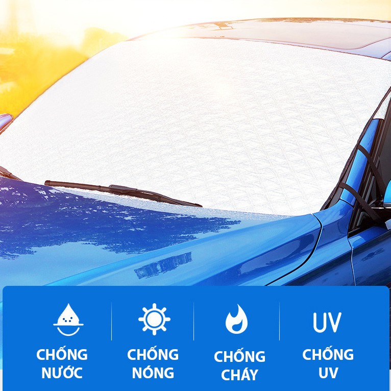 Tấm che nắng, chống nắng kính lái xe ô tô, hàng cao cấp 4 lớp, tráng nhôm cách nhiệt (Tùy chọn Sedan, SUV)