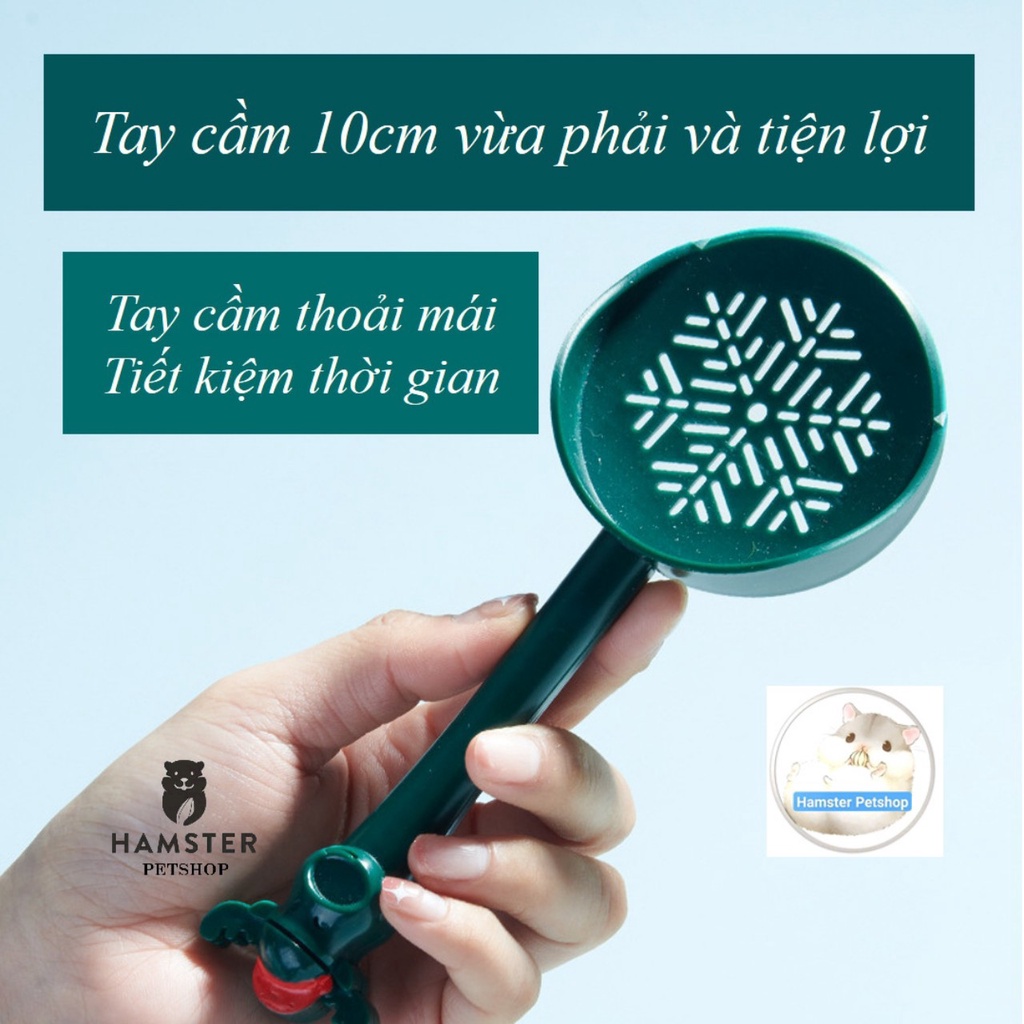 Xẻng/Ray lọc/Muỗng lọc cát tắm, cát lót chuồng Tuần Lộc Yee cho hamster và động vật nhỏ khác