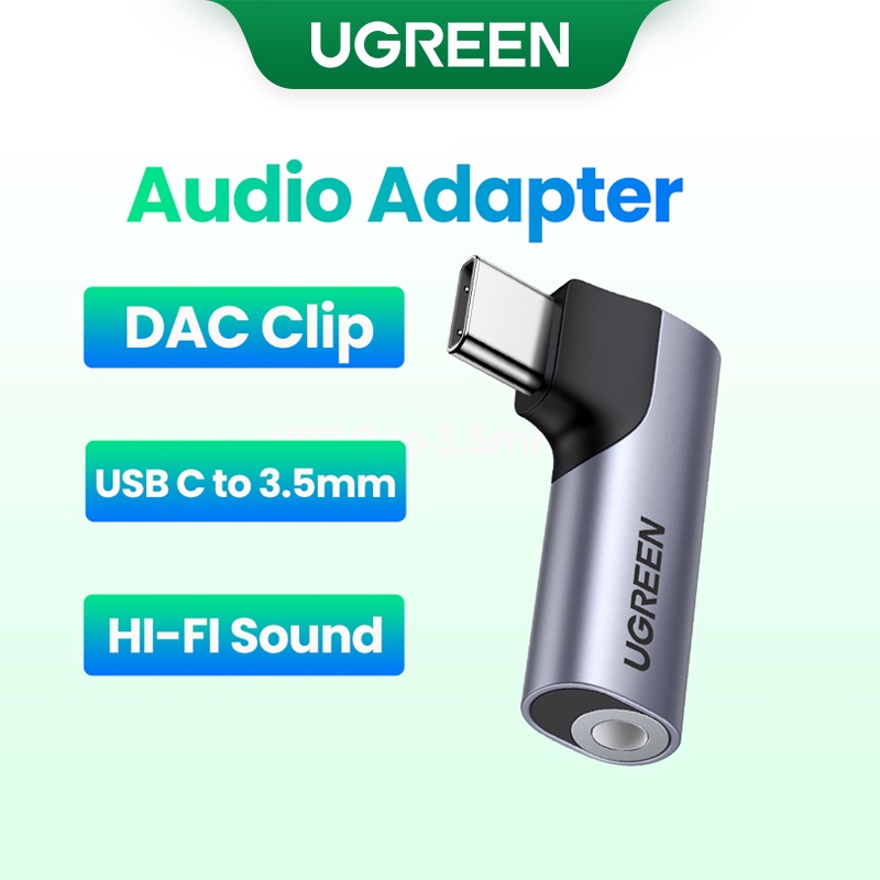 Đầu chuyển đổi âm thanh UGREEN USB Type C sang Chip DAC 3.5mm thích hợp cho SAMSUNG S10 Huawei P40 Surface Pro 7