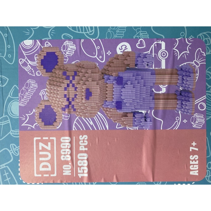 mô hình lắp rắp bear brick - tặng 1 cậy búa mỗi bộ