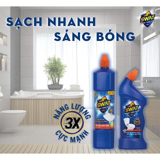 Nước tẩy nhà tắm toilet swat chai 1 lít diệt khuẩn