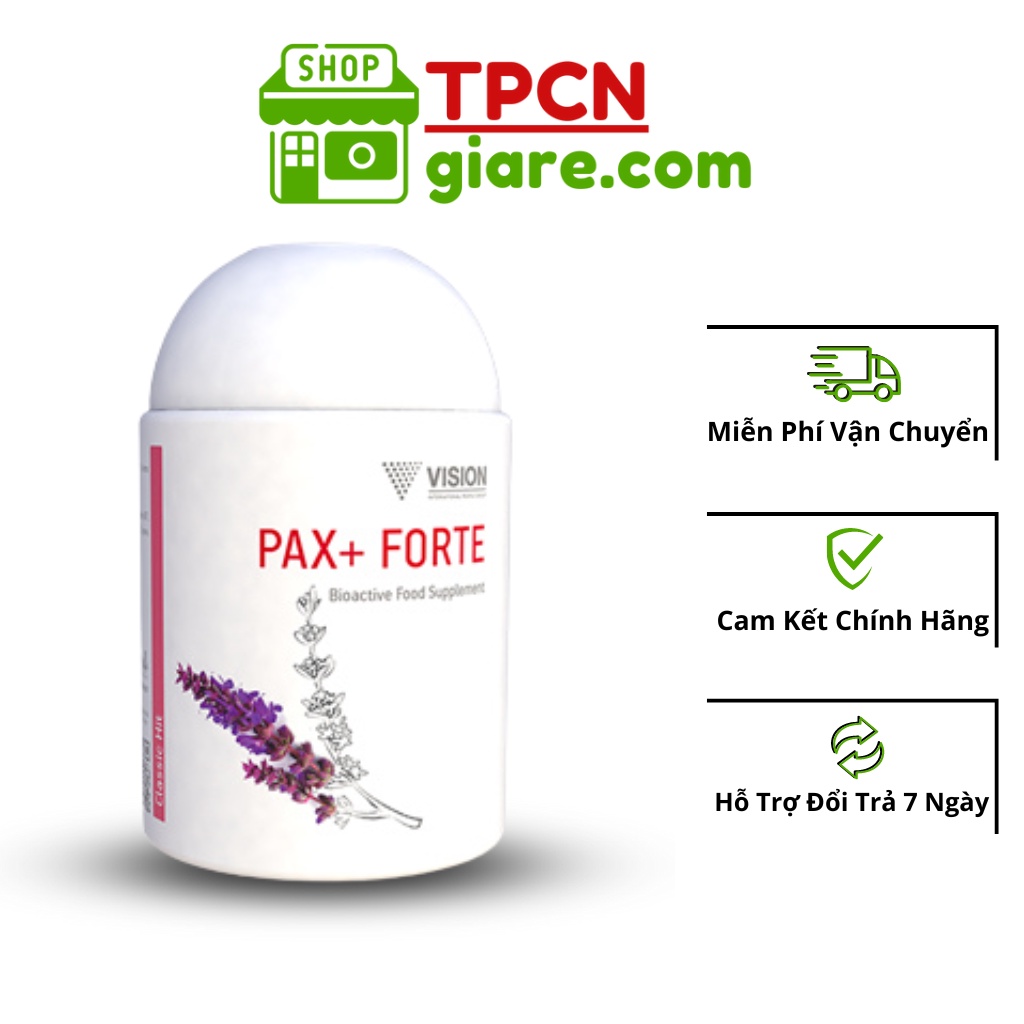 viên uống TPCN Pax+ forte Vision Bảo vệ trước sự căng thẳng mỗi ngày,xuất xứ Pháp,1 lọ 60 vien