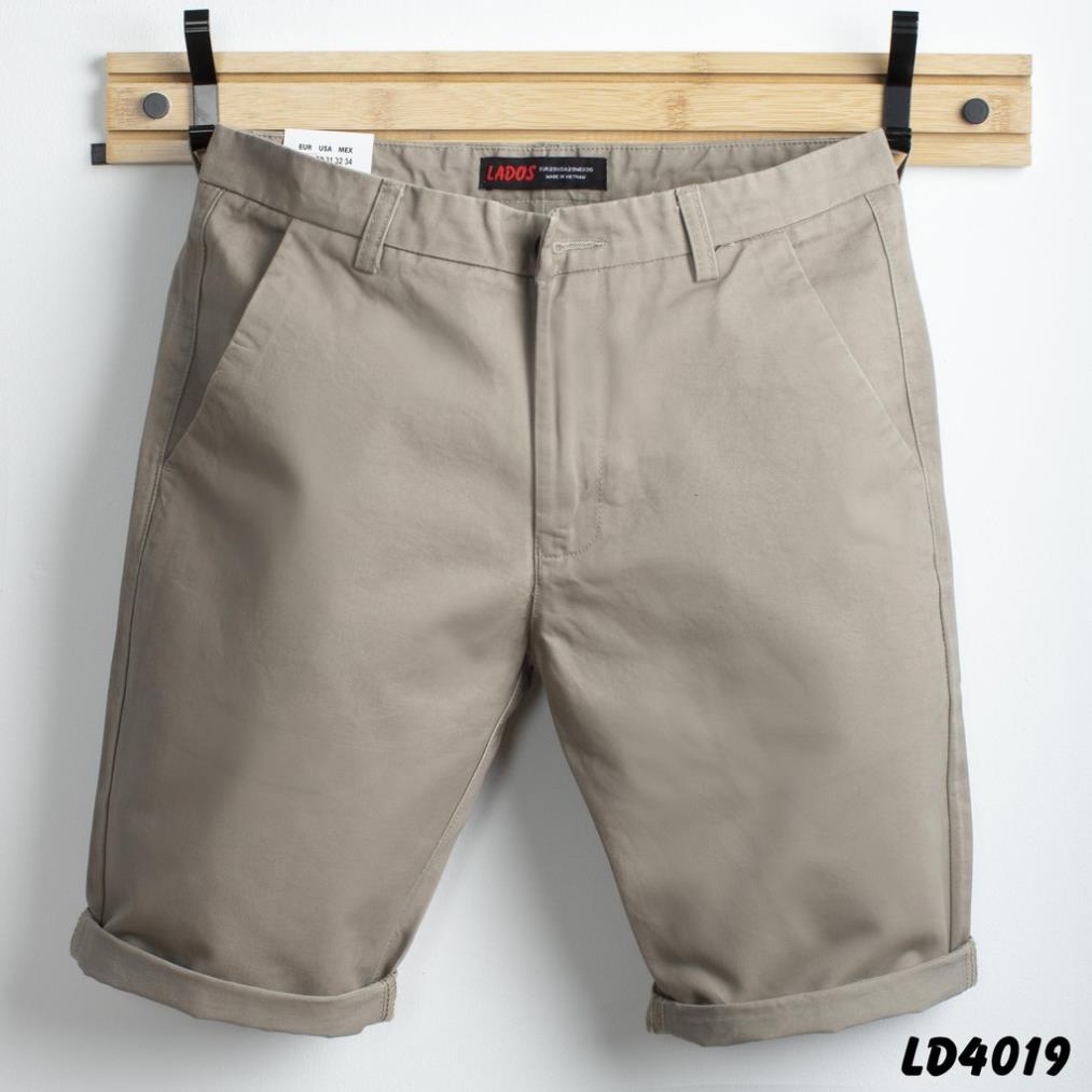 Quần short kaki nam thiết kế đơn giản LADOS - 64019 chất vải dày dặn năng động, chất vải kaki nhiều màu hàng đẹp