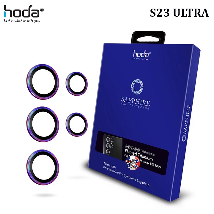 Ốp viền kính bảo vệ 5 Camera Hoda Sapphire cho S23 Ultra