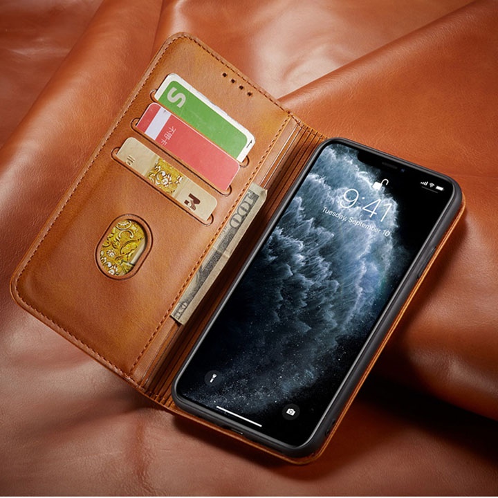 Bao da dạng ví Iphone 7 Plus, 8 Plus, IP X, IP Xs, IP Xr, IP Xs max ngăn đựng thẻ tiền tiện lợi