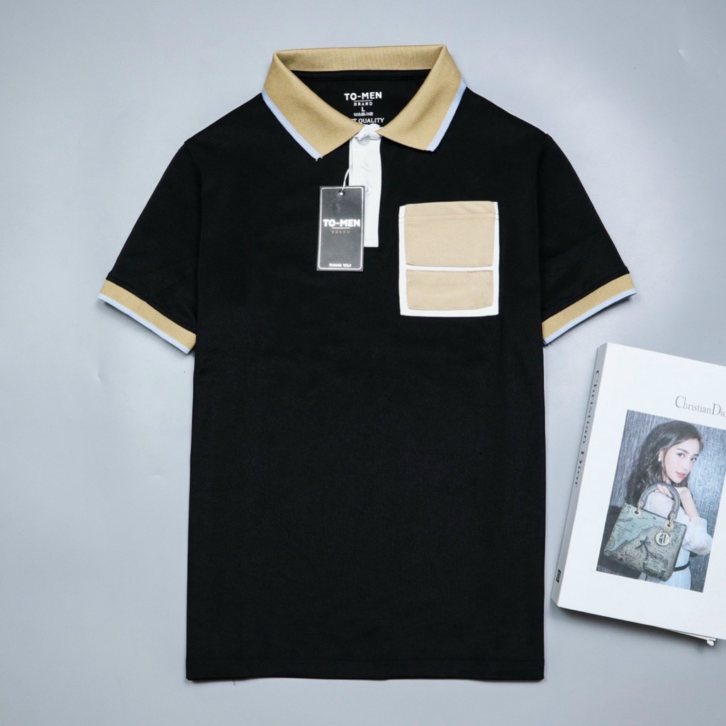 Áo thun nam polo Nam Thiết kế cổ bẻ Có túi trc tiện dụng, vải cá sấu cao cấp mềm mịn, Chất catton 100% siêu thoát mát -