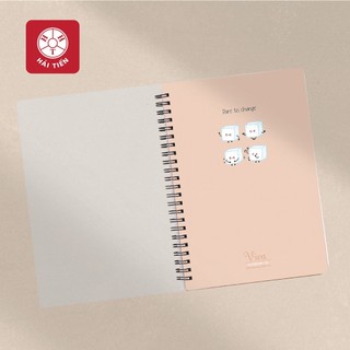 Sổ caro lò xo bìa nhựa cao cấp 200 trang hải tiến viva 6522 khổ a5