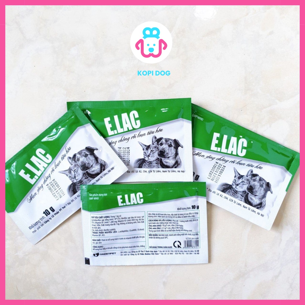 Men tiêu hóa Elac Petlac cho chó mèo hộp 50 gói