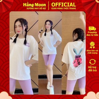 Đồ bộ nữ bigsize set ngố nữ bộ thun nữ set nữ bộ mặc nhà MoonShop QL02 LỬNG THỎ SAU LƯNG