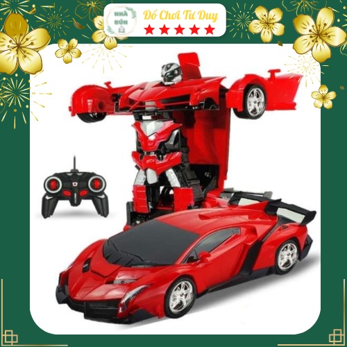 Xe Điều Khiển, Siêu Xe Biến Hình Điều Khiển Từ Xa, Biến Hình Robot Transformer Siêu Ngầu,Di Chuyển 4 Chiều Tốc Độ Cao