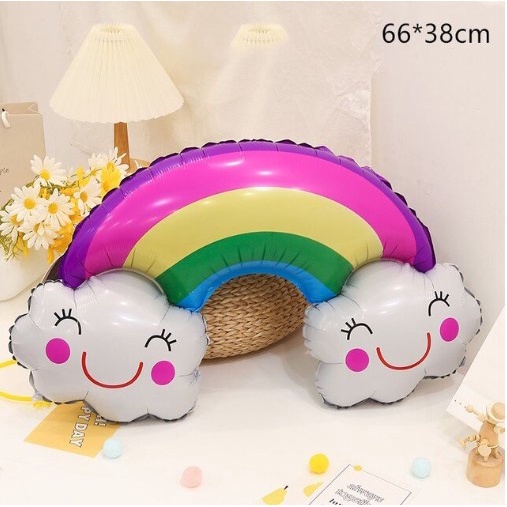 Bóng hình đám mây, mặt trời, mặt trăng, cầu vồng trang trí sinh nhật, phụ kiện chụp hình, đồ chơi cho trẻ em