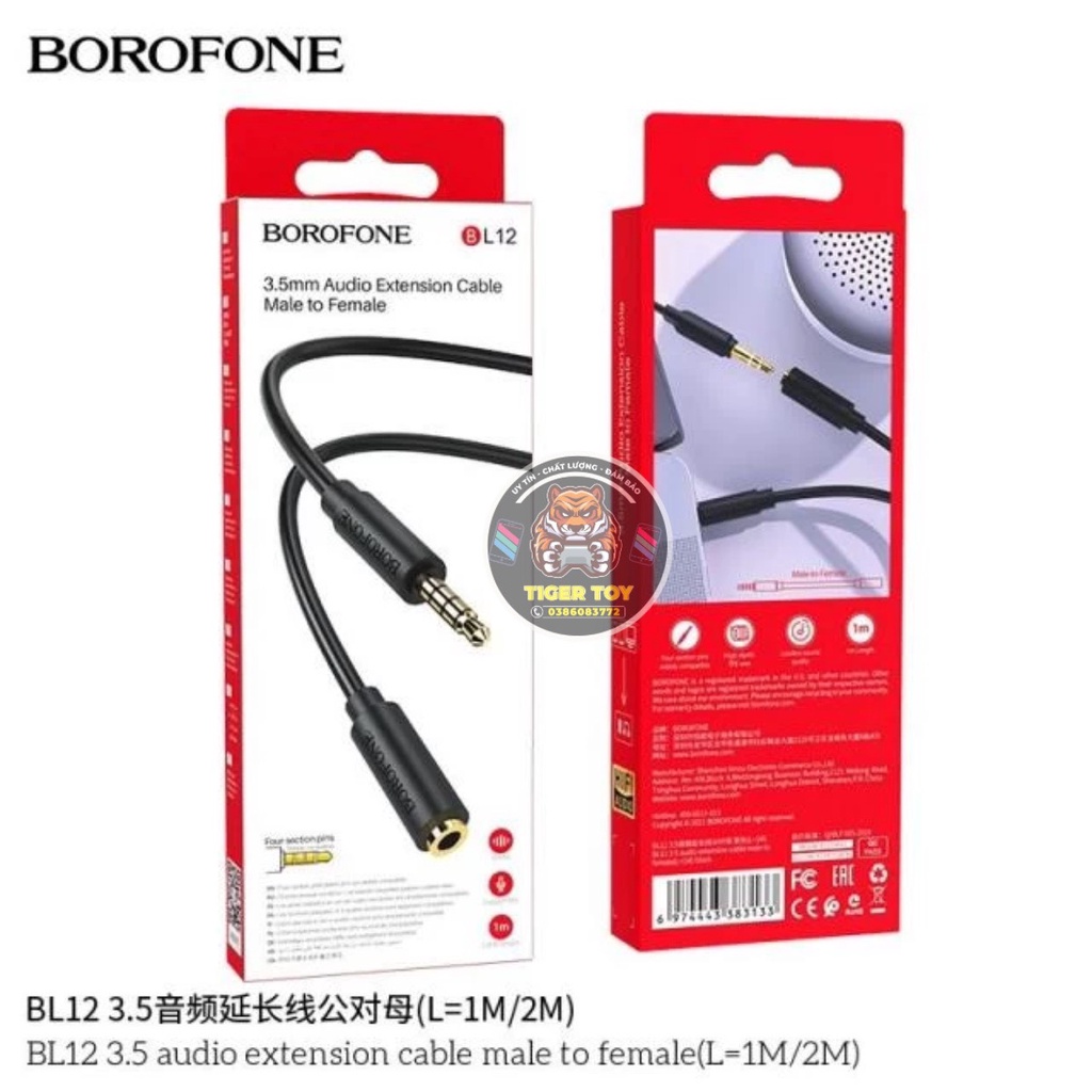 Dây cáp nối dài cho tai nghe loại xịn chân cắm 3.5mm dài 1m