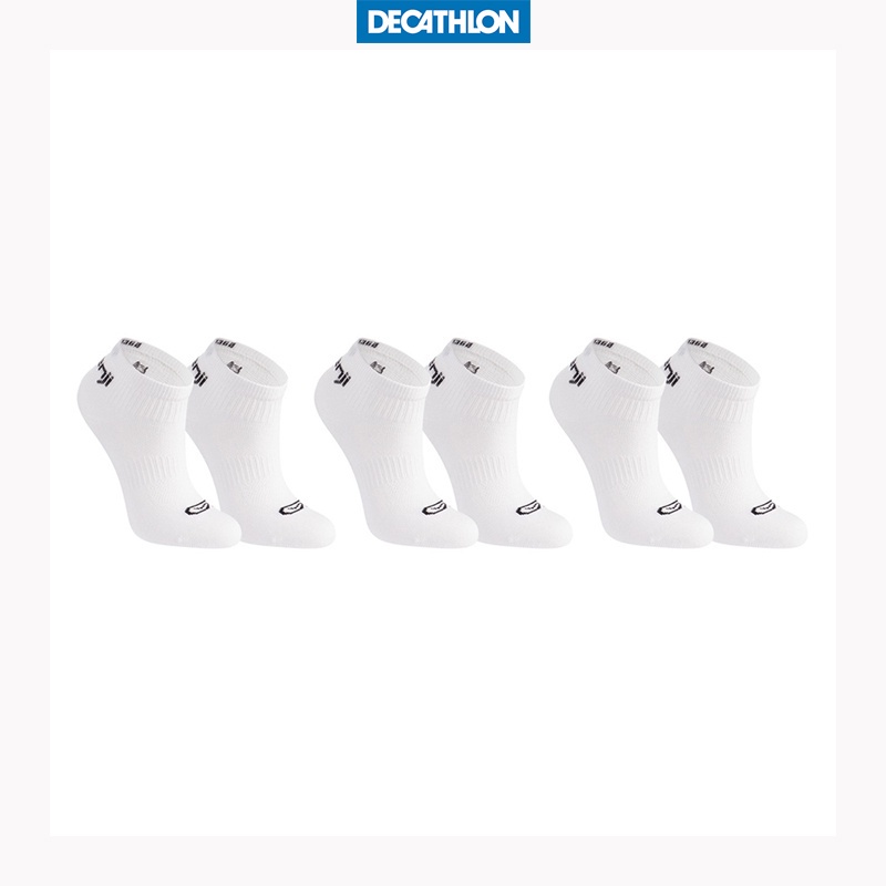Tất vớ chạy bộ cổ thấp cho trẻ em - Trắng Gói 3 đôi - Decathlon mã 8578187