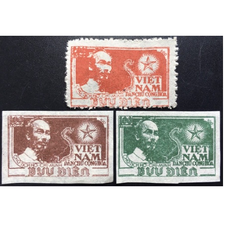 Bộ Tem Sưu Tầm Việt Nam Bác Hồ - 3 Con Stamps