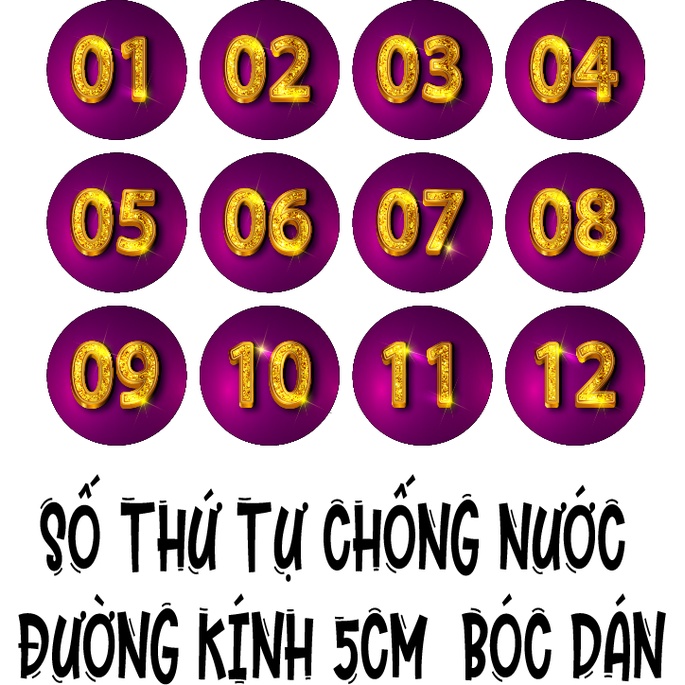 tem dán số thứ tự chống nước