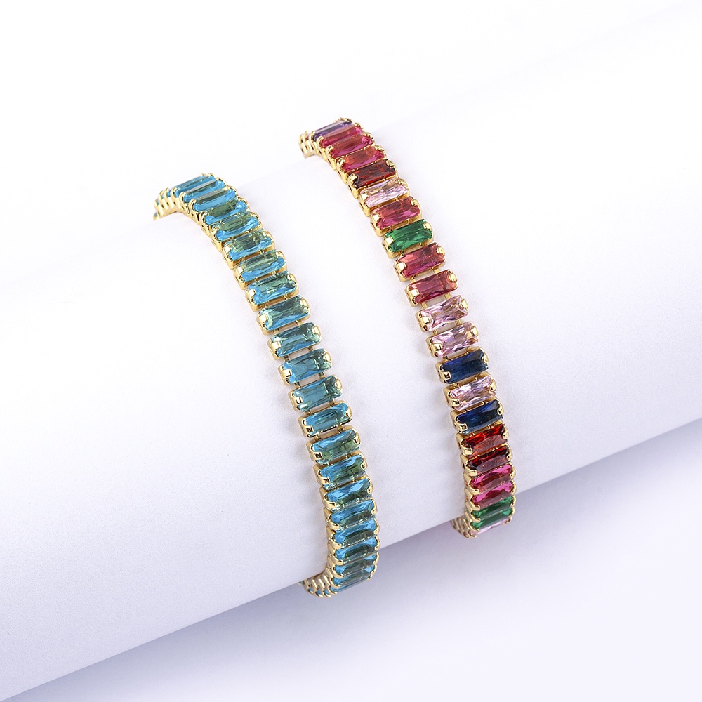 Vòng Tay Đính Đá Zircon 5 Màu Tùy Chỉnh Thời Trang Cho Nữ