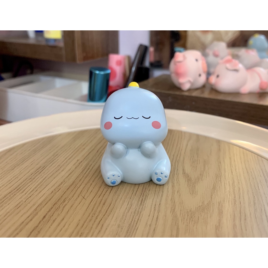 Mô hình khủng long mini và heo con trang trí ô tô xe hơi, bàn làm việc, bàn học phòng khách siêu cute