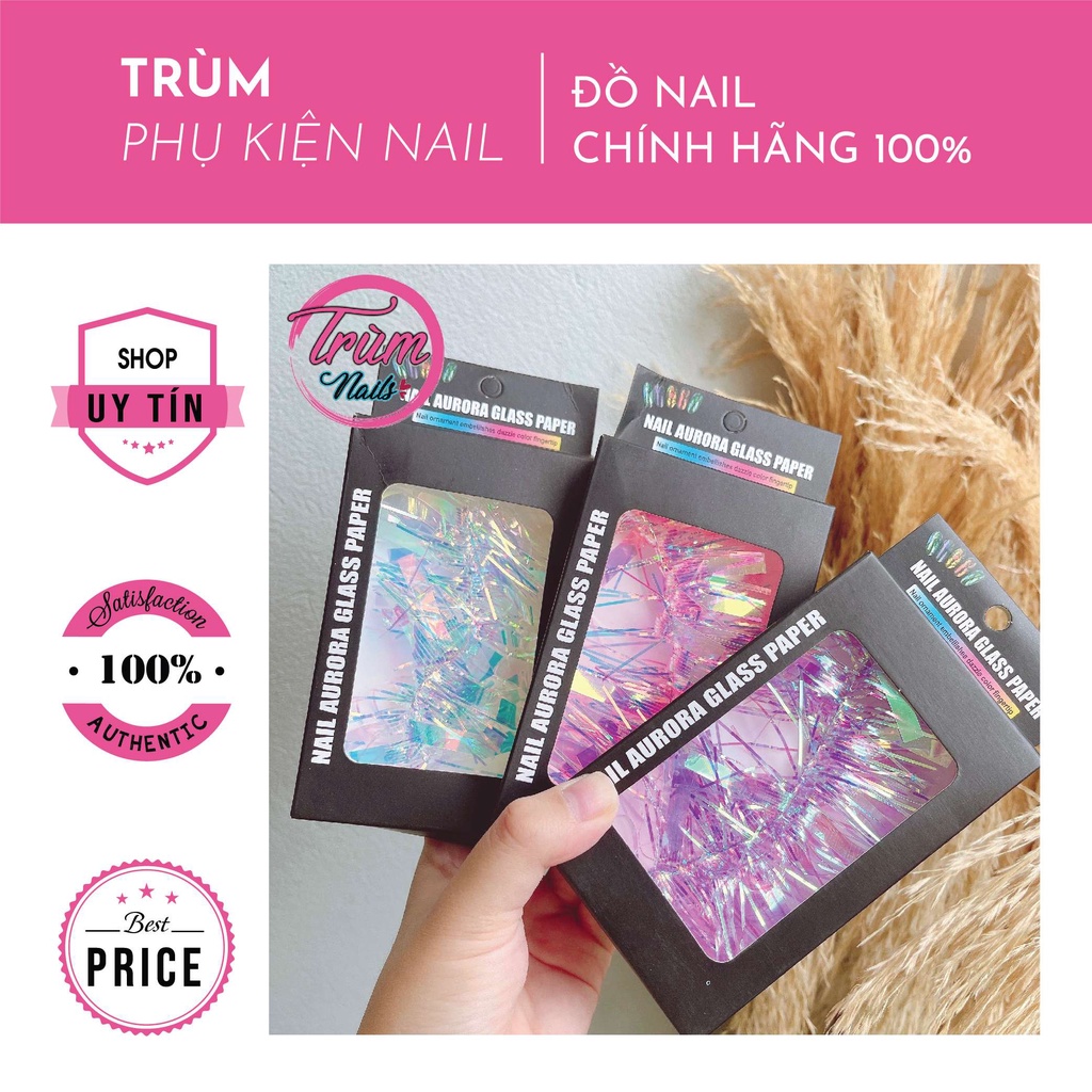Sợi thủy tinh làm móng lấp lánh