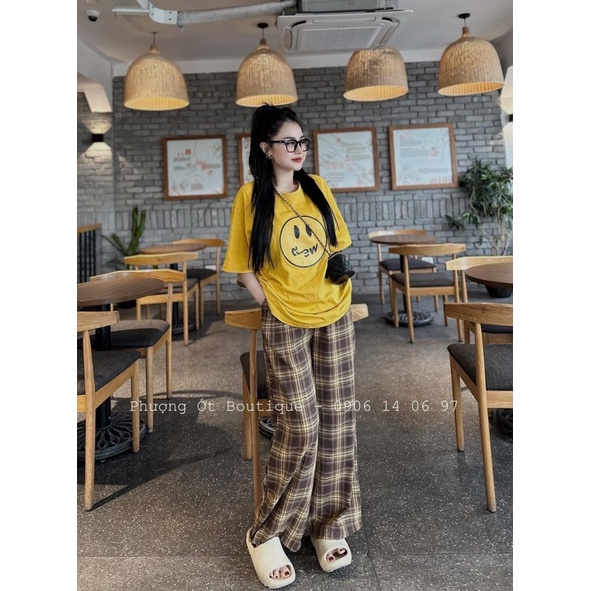 BỘ COTTON DREW VÀNG QUẦN SUÔNG