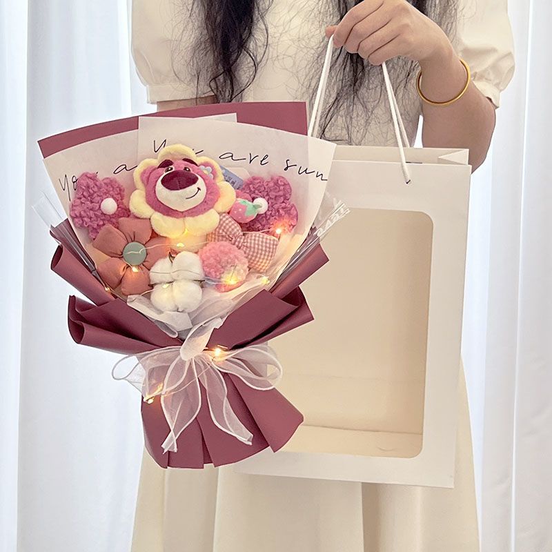 Bó Hoa Gấu Bông Dễ Thương Dùng Làm Quà Tặng Sinh Nhật Cho Bạn Gái