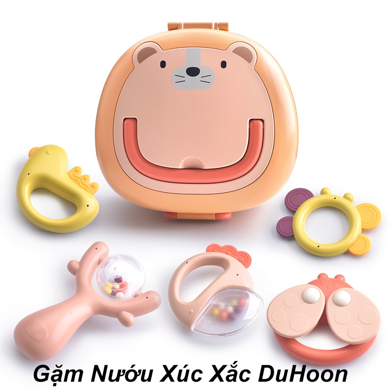 Bộ Xúc Xắc Gặm Nướu Silicon Cầm Tay An Toàn Cho Bé 6, 8, 10 Chi Tiết  GN011