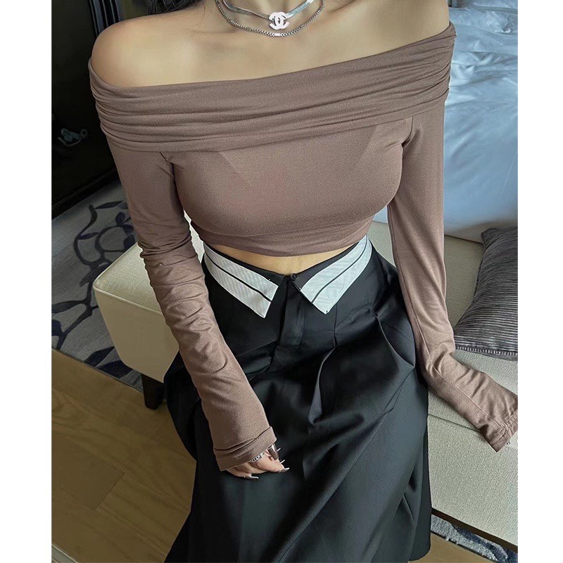 Chân váy dáng dài chữ A phối cạp viền ulzzangstyle Hari GenZ CVdaiphoicapvien812