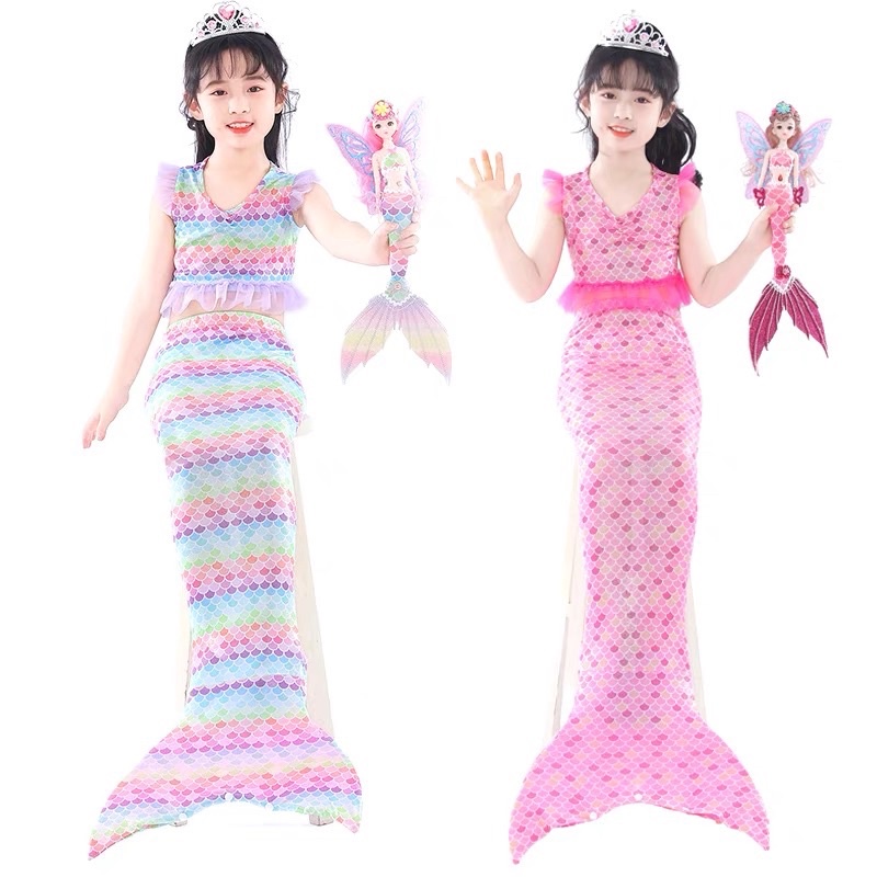 Set đồ bơi nàng tiên cá 3 chi tiết