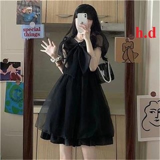 ĐẦM VOAN PHỐI NƠ TO HAI TẦNG THIẾT KẾ TAY BỒNG SIÊU SANG KHI ĐI CHƠI DỰ TIỆC-ĐH