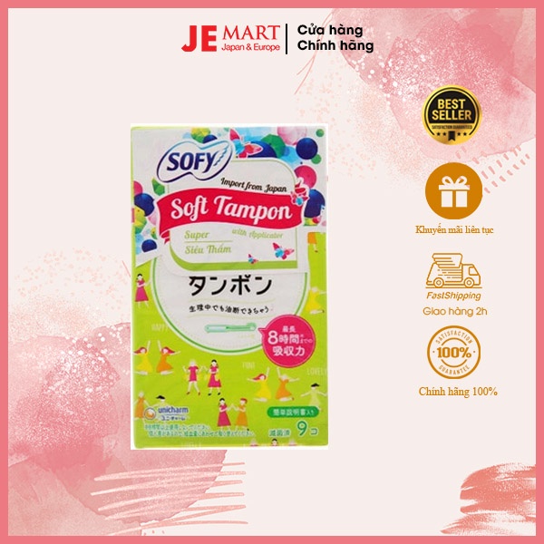 Băng vệ sinh Tampon mềm mại Unicharm Nhật Bản