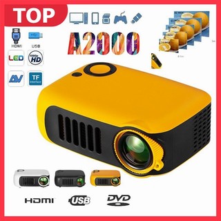 Máy chiếu điện thoại di động mini A2000 Máy chiếu siêu nhỏ thông minh HD 1080P Trẻ em tại nhà