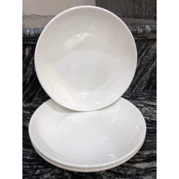 Dĩa sứ trắng sâu lòng 21cm