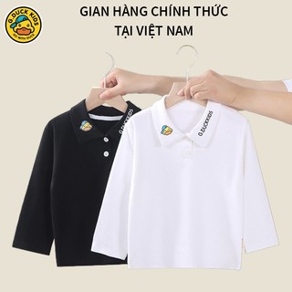 Áo thun dài tay có cổ cho bé trai bé gái chất liệu cotton an toàn mùa thu mùa đông mùa xuân g.duck kids