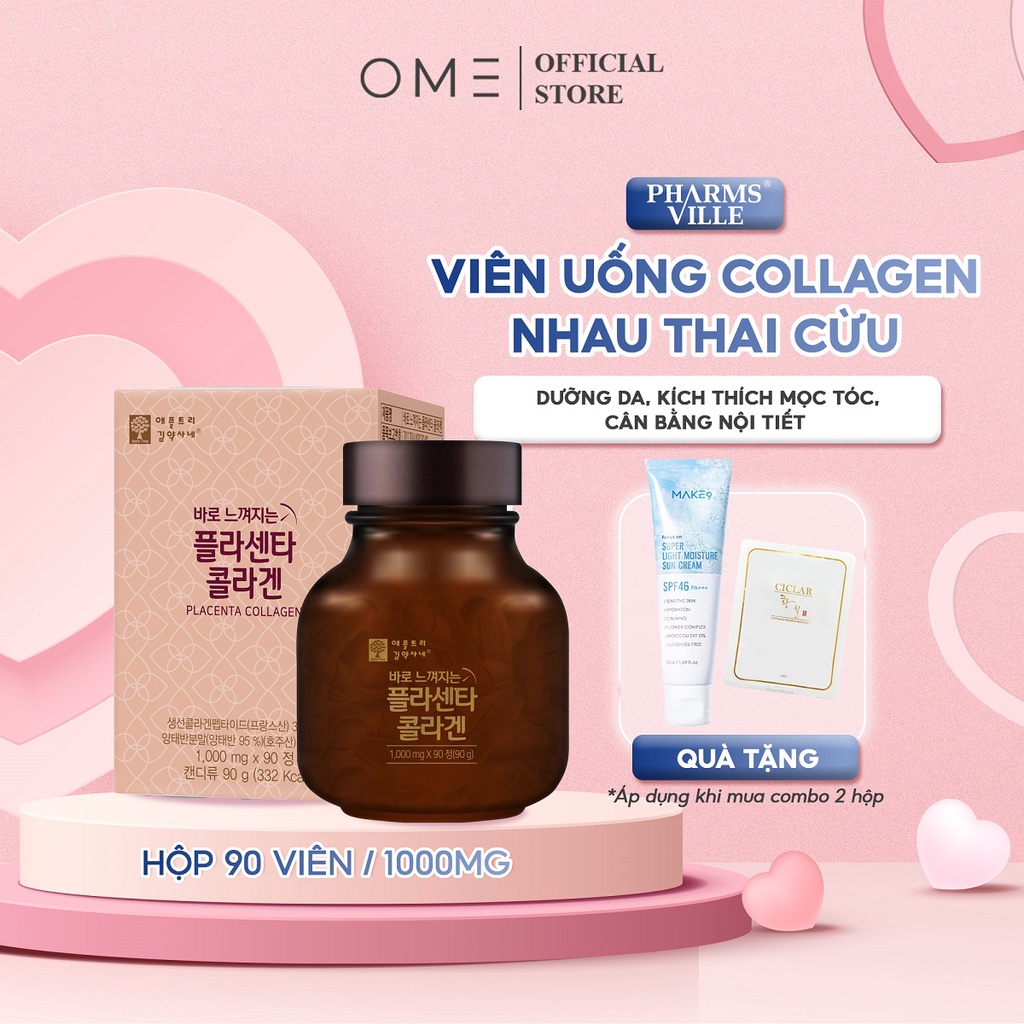 Viên Uống Collagen Nhau Thai Cừu Dưỡng Da Trắng Mịn Kích Thích Mọc Tóc Cân Bằng Nội Tiết Tố Pharmsville