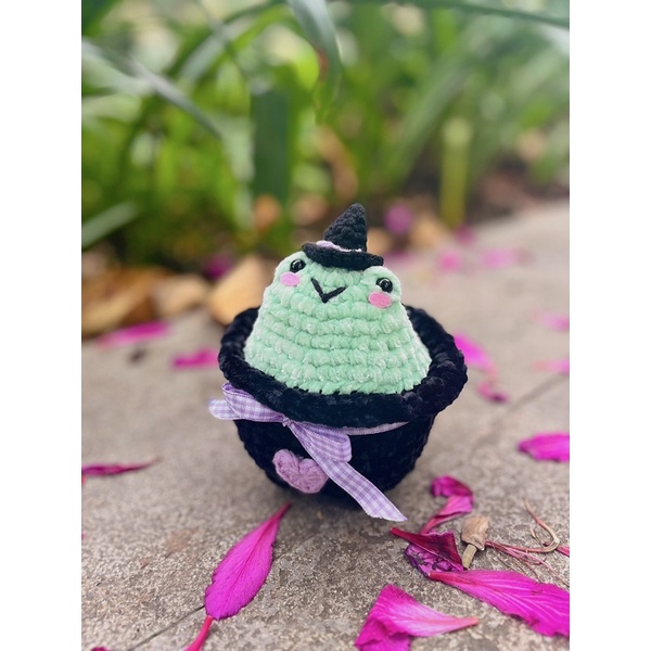 Plushie Ếch Phép Thuật - Gấu bông Ếch Phù Thuỷ bằng len