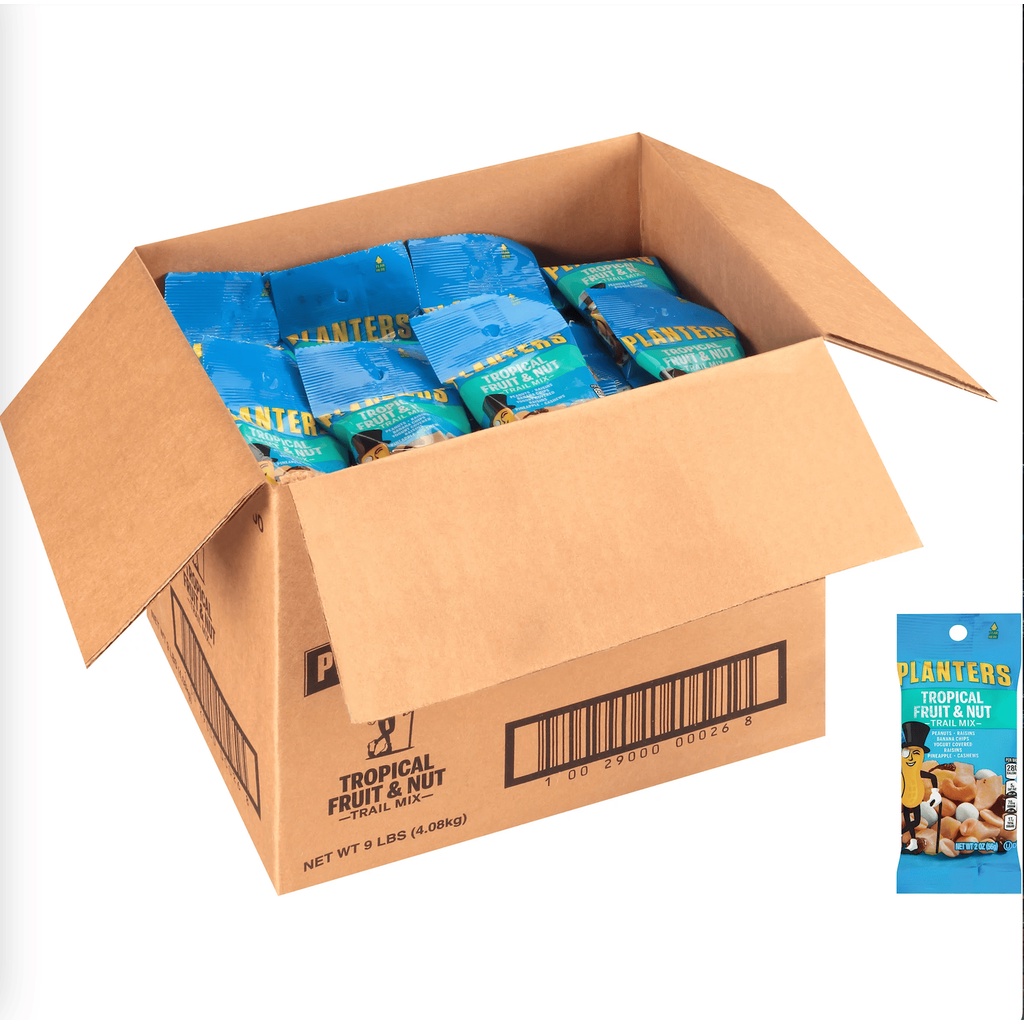 Hỗn hợp 6 loại trái cây sấy và hạt - Planters Tropical Fruit & Nut 56g