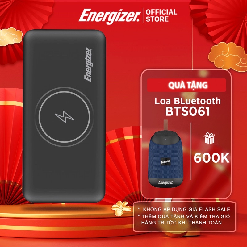 Pin dự phòng Energizer 10000mAh QE10013PQ - 3 cổng sạc ra tiện lợi, tích hợp sạc nhanh - Hàng chính hãng