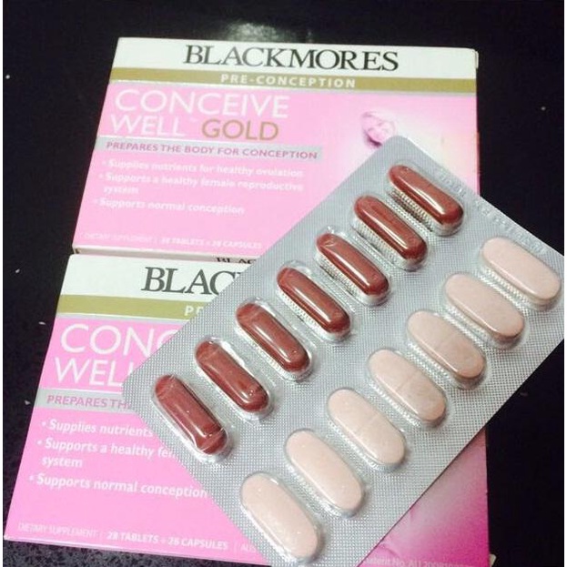 [Cam Kết Chuẩn ÚC] Blackmores Conceive Well Gold - Viên Uống Hỗ Trợ Tăng Khả Năng Thụ Thai, Bổ Trứng 56 Viên Date Mới