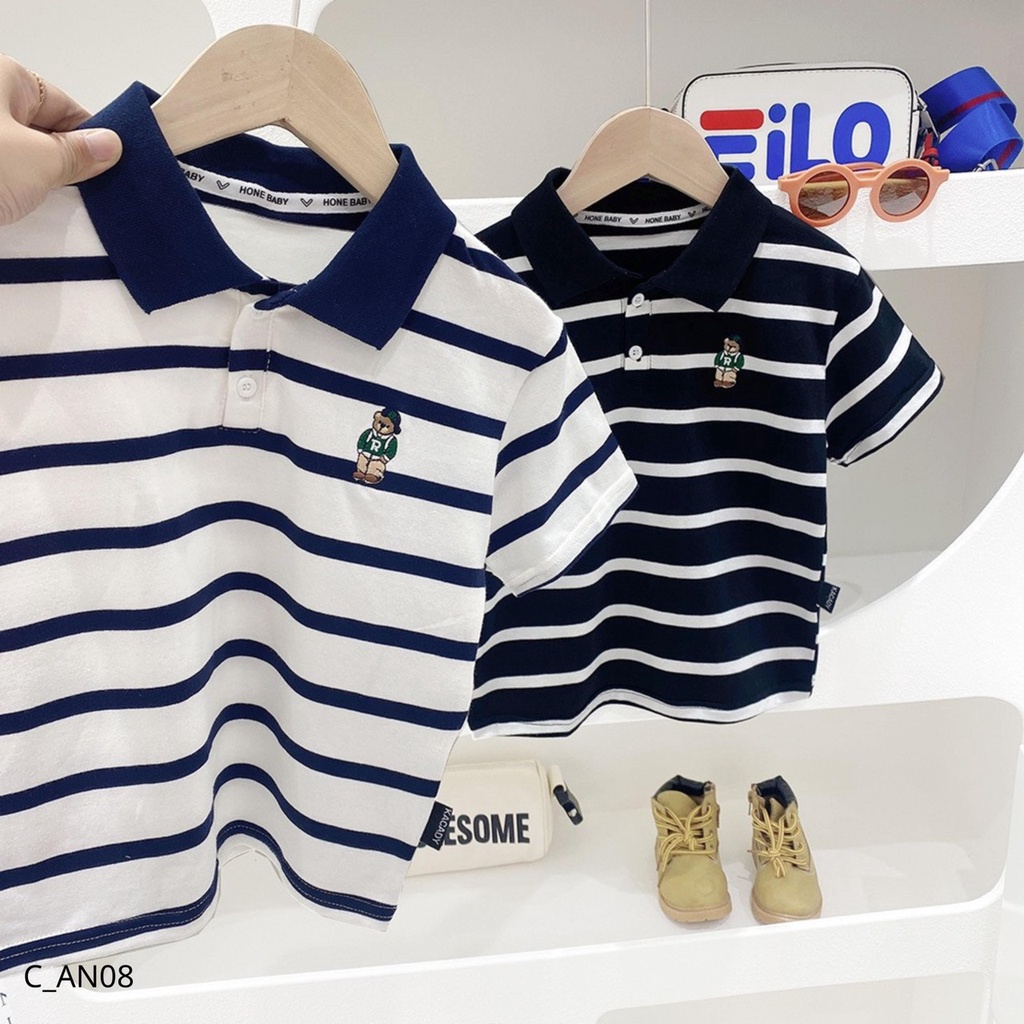 Áo polo cho bé trai EMBES KIDS, Áo polo trẻ em 14kg đến 31kg